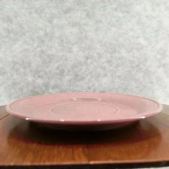 Nancy Calhoun Saucer 6-1/4" Dark Rose Crackle Glaze Japan Preowned - Picture 5 of 7